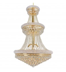  Empire 32 Light Down Chandelier With Gold Finish (8001P30G) - CWI