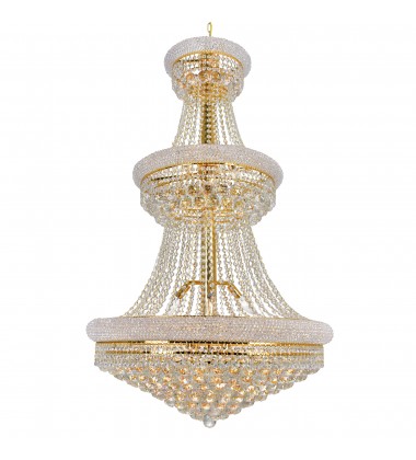  Empire 32 Light Down Chandelier With Gold Finish (8001P30G) - CWI