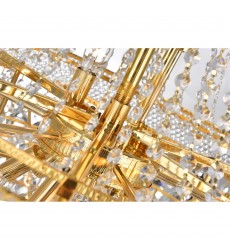  Empire 19 Light Down Chandelier With Gold Finish (8001P32G) - CWI