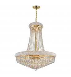  Empire 19 Light Down Chandelier With Gold Finish (8001P32G) - CWI