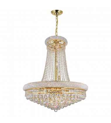 Empire 19 Light Down Chandelier With Gold Finish (8001P32G) - CWI Empire 19 Light Down Chandelier With Gold Finish (8001P32G) - CWI
