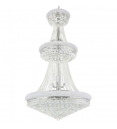 Empire 34 Light Down Chandelier With Chrome Finish (8001P36C) - CWI Empire 34 Light Down Chandelier With Chrome Finish (8001P36C) - CWI
