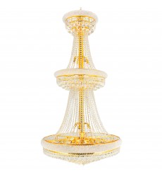  Empire 34 Light Down Chandelier With Gold Finish (8001P36G) - CWI