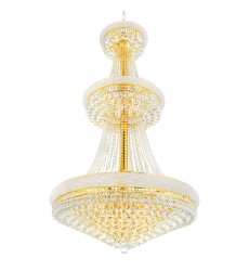  Empire 34 Light Down Chandelier With Gold Finish (8001P36G) - CWI