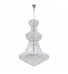  Empire 38 Light Down Chandelier With Chrome Finish (8001P42C) - CWI