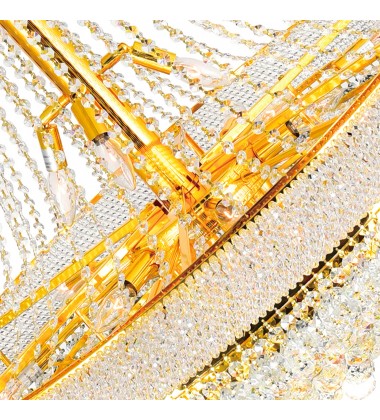 Empire 38 Light Down Chandelier With Gold Finish (8001P42G) - CWI Empire 38 Light Down Chandelier With Gold Finish (8001P42G) - CWI