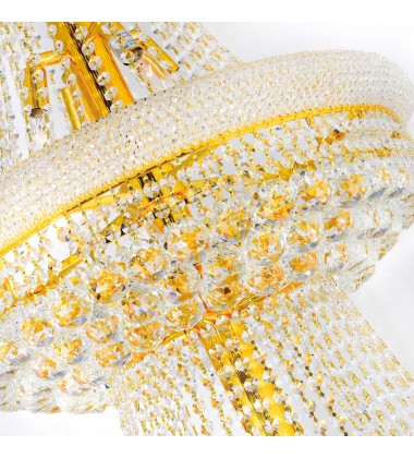 Empire 38 Light Down Chandelier With Gold Finish (8001P42G) - CWI Empire 38 Light Down Chandelier With Gold Finish (8001P42G) - CWI