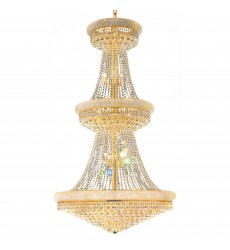  Empire 38 Light Down Chandelier With Gold Finish (8001P42G) - CWI