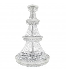  Empire 42 Light Down Chandelier With Chrome Finish (8001P50C) - CWI