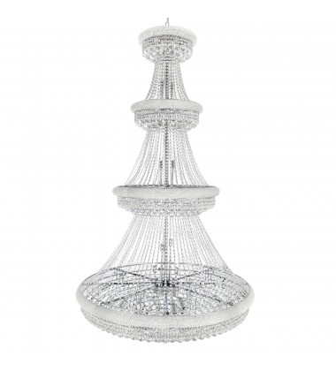  Empire 42 Light Down Chandelier With Chrome Finish (8001P50C) - CWI