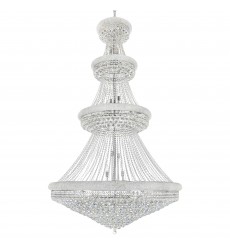  Empire 42 Light Down Chandelier With Chrome Finish (8001P50C) - CWI