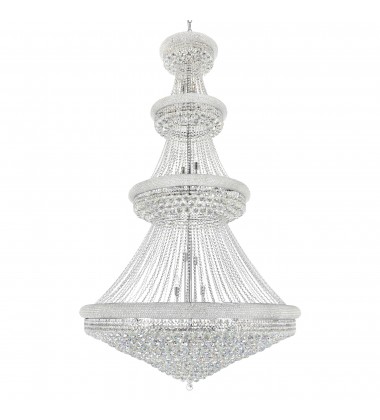  Empire 42 Light Down Chandelier With Chrome Finish (8001P50C) - CWI