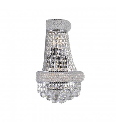 Empire 3 Light Wall Sconce With Chrome Finish (8001W12C-B) - CWI Empire 3 Light Wall Sconce With Chrome Finish (8001W12C-B) - CWI