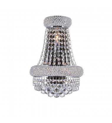 Empire 3 Light Wall Sconce With Chrome Finish (8001W12C-B) - CWI Empire 3 Light Wall Sconce With Chrome Finish (8001W12C-B) - CWI