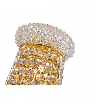 Empire 3 Light Wall Sconce With Gold Finish (8001W12G-B) - CWI Empire 3 Light Wall Sconce With Gold Finish (8001W12G-B) - CWI