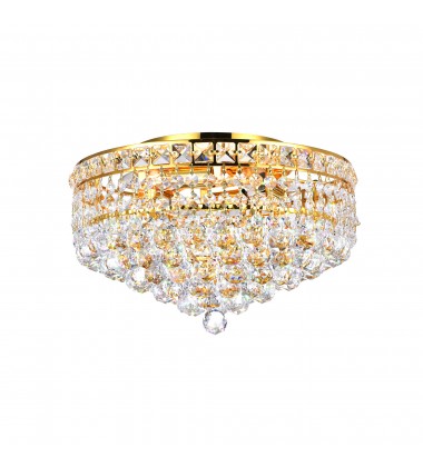  Luminous 4 Light Flush Mount With Gold Finish (8002C14G) - CWI