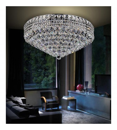  Luminous 12 Light Flush Mount With Chrome Finish (8002C24C) - CWI