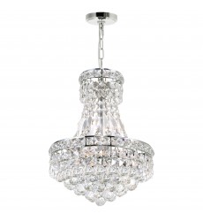  Luminous 4 Light Mini Chandelier With Chrome Finish (8002P12C) - CWI