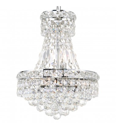  Luminous 4 Light Mini Chandelier With Chrome Finish (8002P12C) - CWI