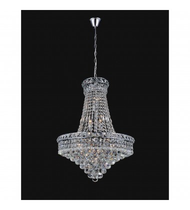  Luminous 14 Light Down Chandelier With Chrome Finish (8002P22C) - CWI