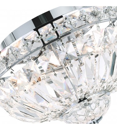  Stefania 2 Light Bowl Flush Mount With Chrome Finish (8003C10C) - CWI