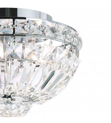  Stefania 2 Light Bowl Flush Mount With Chrome Finish (8003C10C) - CWI