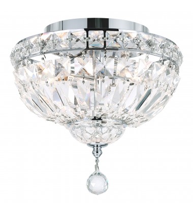  Stefania 2 Light Bowl Flush Mount With Chrome Finish (8003C10C) - CWI