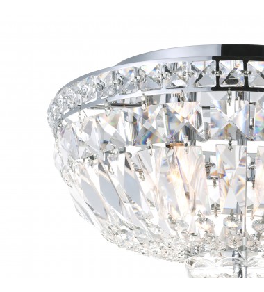  Stefania 4 Light Bowl Flush Mount With Chrome Finish (8003C14C) - CWI