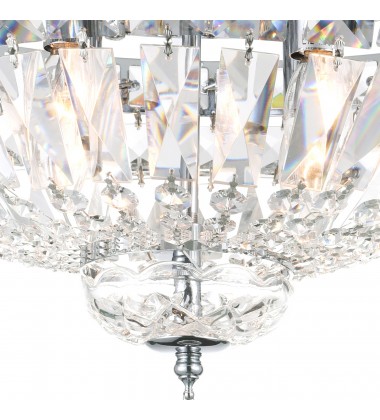  Stefania 4 Light Bowl Flush Mount With Chrome Finish (8003C14C) - CWI