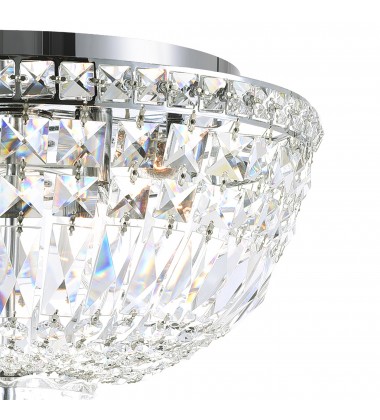  Stefania 5 Light Bowl Flush Mount With Chrome Finish (8003C16C) - CWI