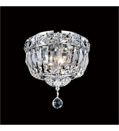  Stefania 2 Light Bowl Flush Mount With Chrome Finish (8003C8C) - CWI