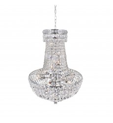  Stefania 13 Light Down Chandelier With Chrome Finish (8003P22C) - CWI
