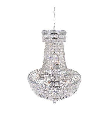  Stefania 13 Light Down Chandelier With Chrome Finish (8003P22C) - CWI