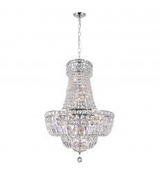  Stefania 13 Light Down Chandelier With Chrome Finish (8003P22C) - CWI