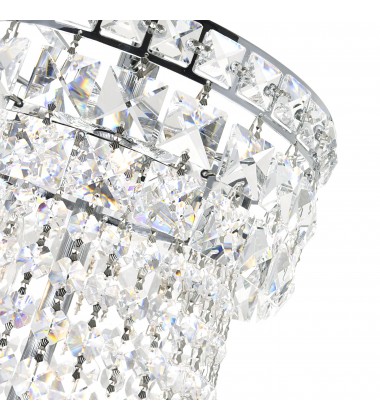  Stefania 17 Light Down Chandelier With Chrome Finish (8003P30C) - CWI