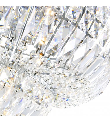  Stefania 17 Light Down Chandelier With Chrome Finish (8003P30C) - CWI