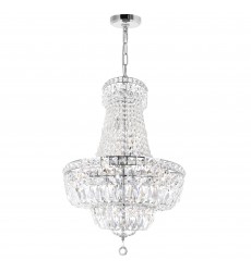 Stefania 17 Light Down Chandelier With Chrome Finish (8003P30C) - CWI