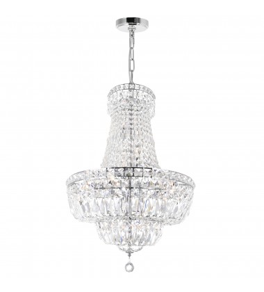  Stefania 17 Light Down Chandelier With Chrome Finish (8003P30C) - CWI