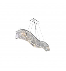 Glamorous 5 Light Down Chandelier With Chrome Finish (8004P30C-A (Clear)) - CWI