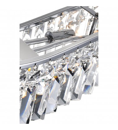  Glamorous 5 Light Down Chandelier With Chrome Finish (8004P30C-A (Clear)) - CWI