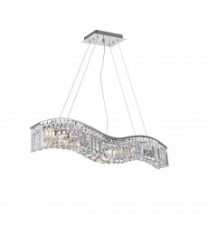  Glamorous 5 Light Down Chandelier With Chrome Finish (8004P30C-A (Clear)) - CWI
