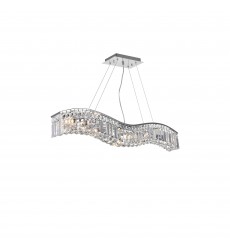  Glamorous 7 Light Down Chandelier With Chrome Finish (8004P36C-A (clear)) - CWI