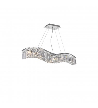 Glamorous 7 Light Down Chandelier With Chrome Finish (8004P36C-A (clear)) - CWI Glamorous 7 Light Down Chandelier With Chrome Finish (8004P36C-A (clear)) - CWI