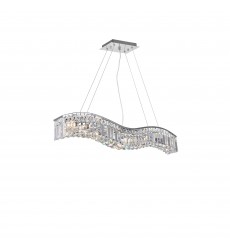 Glamorous 7 Light Down Chandelier With Chrome Finish (8004P36C-A (clear)) - CWI