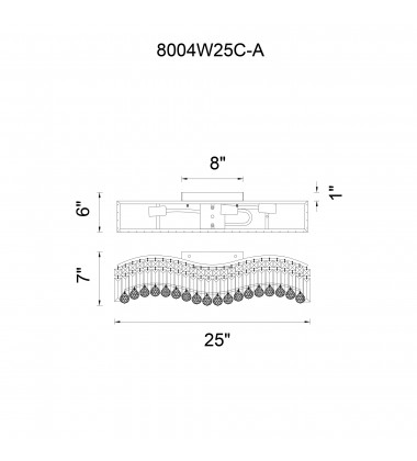  Glamorous 3 Light Vanity Light With Chrome Finish (8004W25C-A (clear)) - CWI