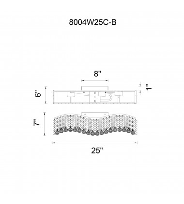 Glamorous 3 Light Vanity Light With Chrome Finish (8004W25C-B (clear)) - CWI