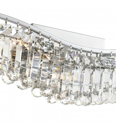 Glamorous 5 Light Vanity Light With Chrome Finish (8004W30C-A (Clear)) - CWI Glamorous 5 Light Vanity Light With Chrome Finish (8004W30C-A (Clear)) - CWI