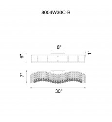  Glamorous 5 Light Vanity Light With Chrome Finish (8004W30C-B (Clear)) - CWI