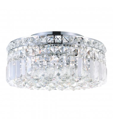  Colosseum 4 Light Flush Mount With Chrome Finish (8005C12C-R) - CWI