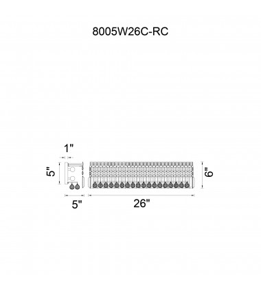  Colosseum 6 Light Vanity Light With Chrome Finish (8005W26C-RC) - CWI